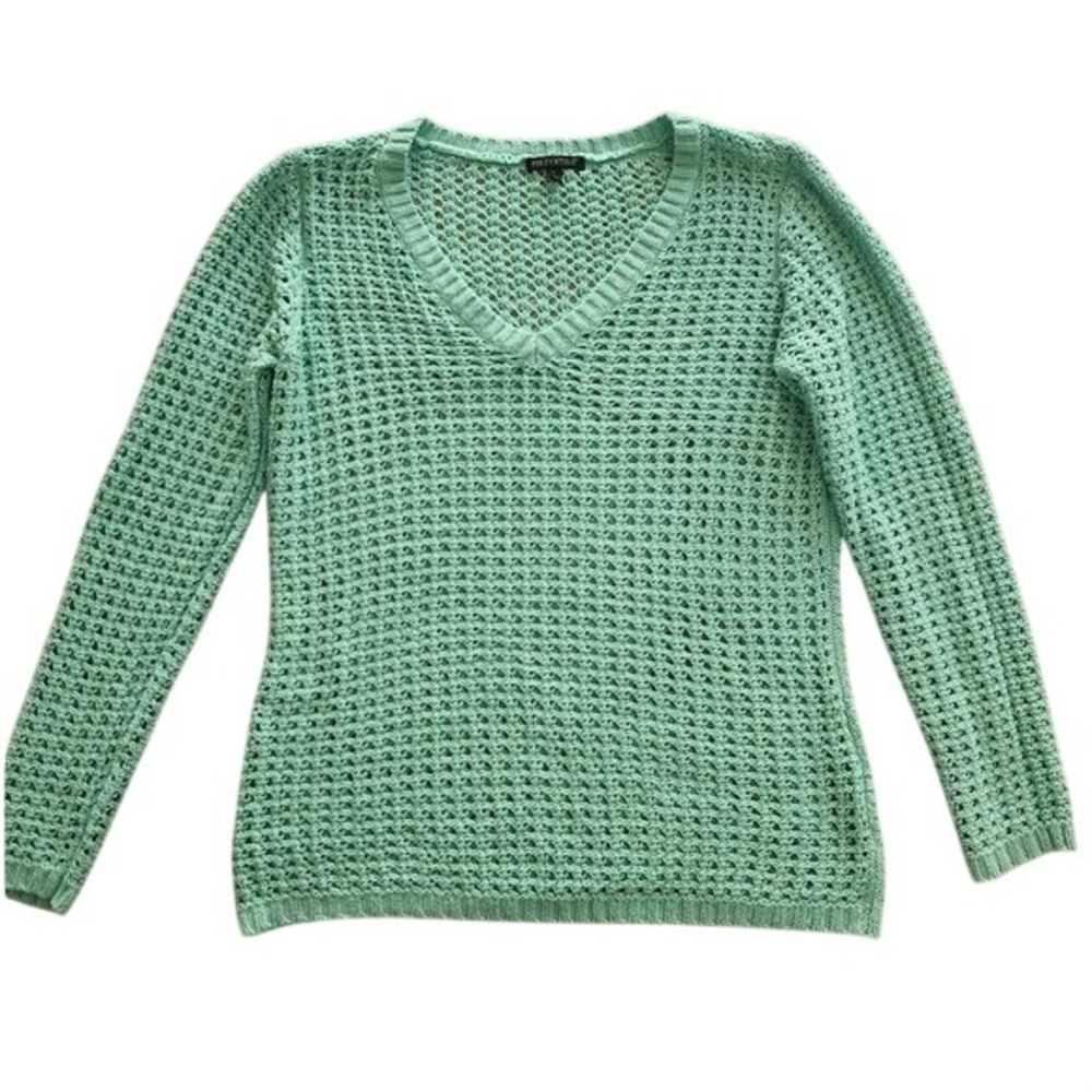 For Cynthia Open Knit Sweater Women Large, Crochet Mesh, boho, coastal